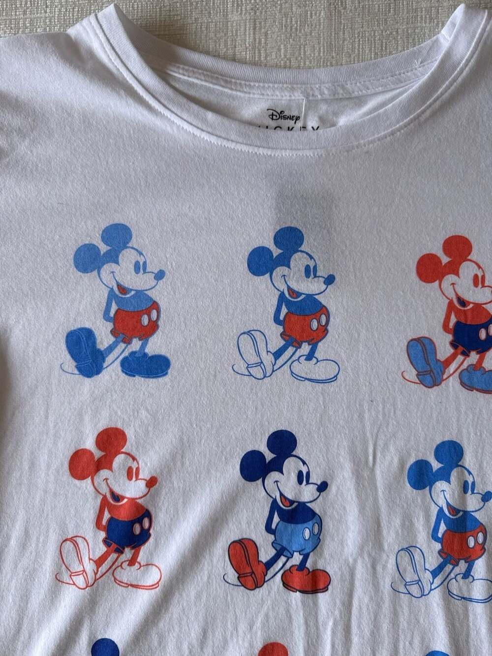 Disney Mickey Mouse Americana Grid Graphic T-Shirt
